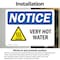 Signmission Hot Surface Sign, 5 in H x 7 in W, Vinyl Decal, Very Hot Water Sign With Symbol OS-2PACK-NS-D-57-L-18872 - alternate 5